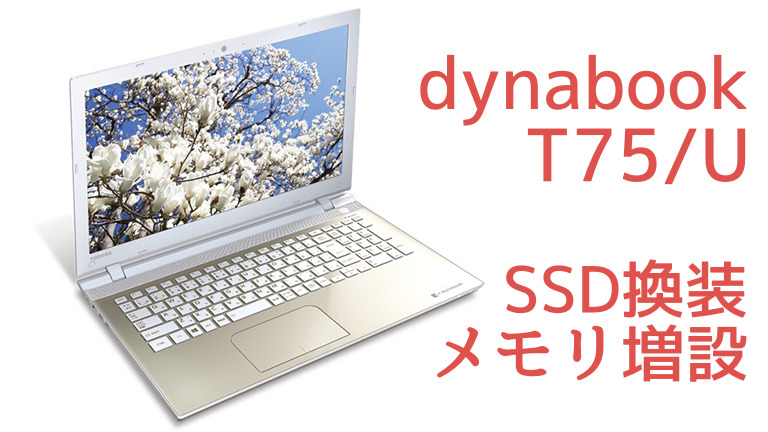 dynabook T75/Uの分解・SSD換装・メモリ増設【高速化】 | Naosuyo Blog